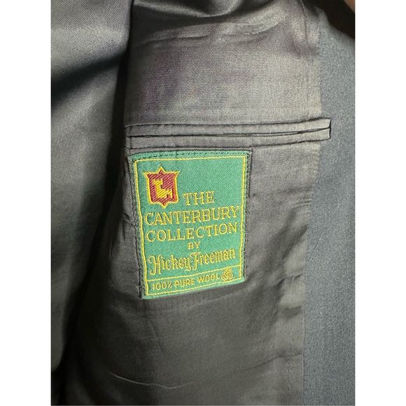 Hickey Freeman The Canterbury Collection Navy Gold Button Sport Coat Blazer Jack - Picture 6 of 11